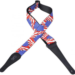 Levy's MP-09 2" Polyester Guitar Strap American Flag image 2