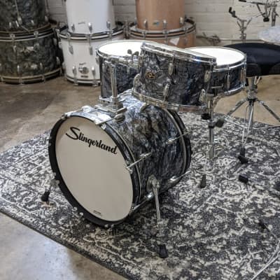 Slingerland 4-Piece Black Diamond Pearl Drum Set image 2