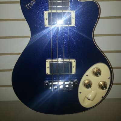 Italia Maranello Bass Blue Sparkle NOS w/ hard case image 9