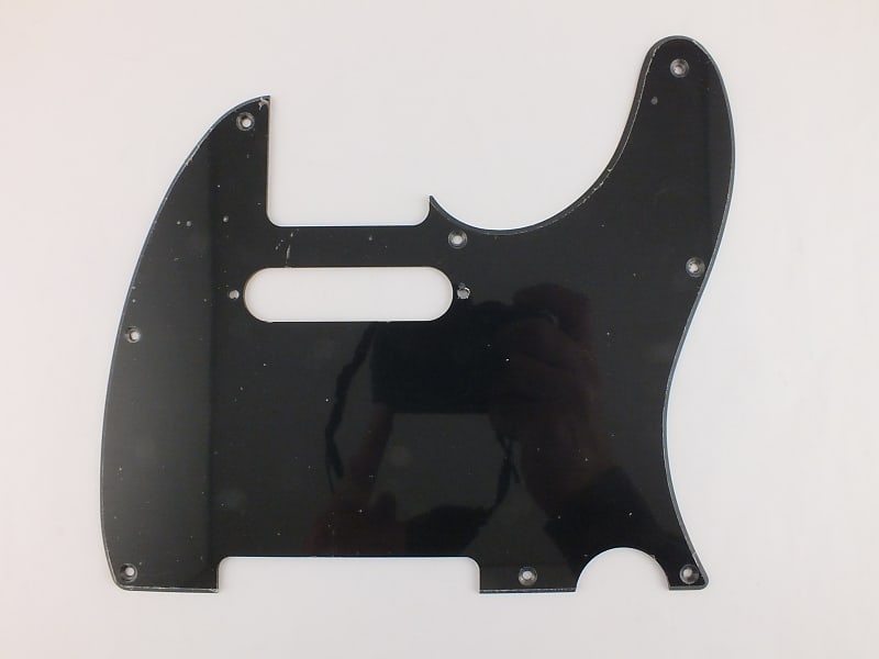 Telecaster Scratch Plate Single Ply Black WBW Pickguard with | Reverb