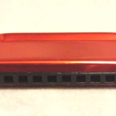 "Simply Red" Deluxe 10 Hole Diatonic Harmonica with Case - Key Of C image 4