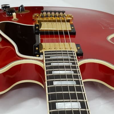 2007 Gibson Lucille B.B. King Cherry Red and Gold Hardware Guitar Signature LOA image 15
