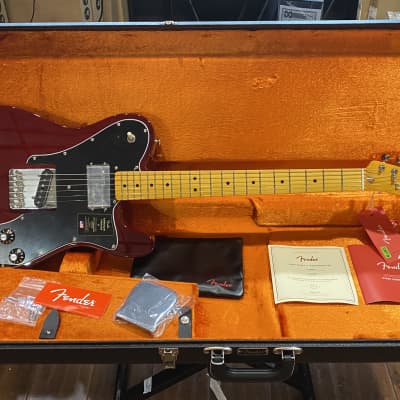 Fender American Vintage II '77 Telecaster Custom Maple Wine #VS220670 7lbs, 11.6 oz Belly Cut for sale