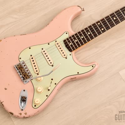 2007 Fender Custom Shop NAMM Limited Edition 1962 Stratocaster Relic Shell Pink w/ Case, COA image 1