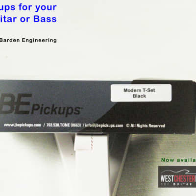 Joe Barden Engineering (JBE Pickups) Modern T-Style Pickup Set Black image 3