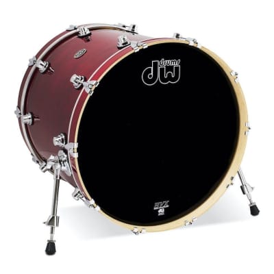 DW Performance Bass Drum 22x18 Cherry Stain image 2
