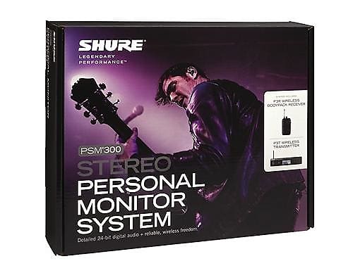 Shure PSM300 Wireless Personal Monitoring System with SE112-GR Earphones, and P3R Bodypack Receiver (Band G20) (Used/Mint) image 1