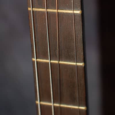 1956 Harmony Model 8005 Tenor Banjo "Reso-Tone" Pro Setup Mottled Walnut Original Case image 4