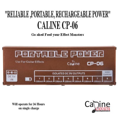 Caline CP 06 Portable Rechargeable 9V Power Supply 4 Effects Stomp Pedals Free Shipping image 1