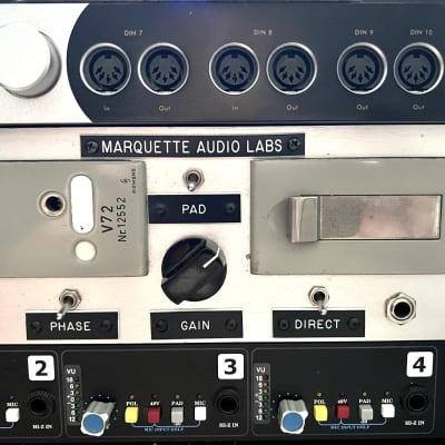 Siemens / Telefunken V72 stereo tube preamps racked pair by Marquette Audio image 3