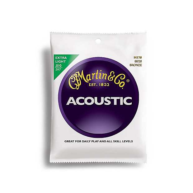 Martin M-170 80/20 Bronze Extra Light Acoustic Strings image 1