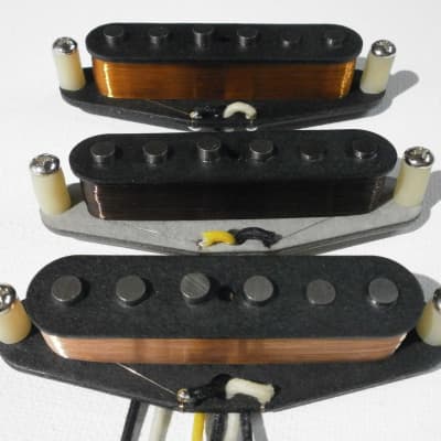 Immagine Stratocaster Guitar Pickups SET Hand Wound David Gilmour Black Strat Clones A5 Q pickups Pink Floyd - 4
