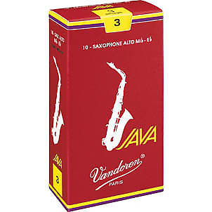 Vandoren Alto Sax Java Red Reeds - Strength 3 Box of 10 image 1