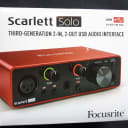 New Focusrite Scarlett Solo 3rd Gen USB Audio Interface