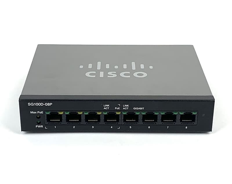 Cisco SG100D-08P 8-Port PoE Gigabit Desktop Switch | Reverb