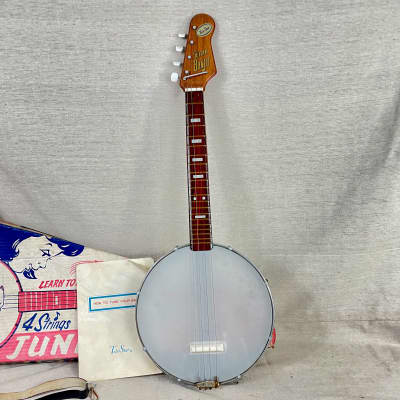 Tele Star Junior Guitar Banjo Set 1960s w/ Original Box and Case Candy MIJ Japan Kawai Teisco image 2