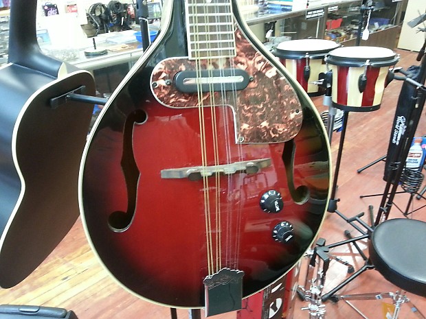 最新情報 Samick Greg Burst Red WR 2E MA Mandolin Electric Bennett 弦楽器