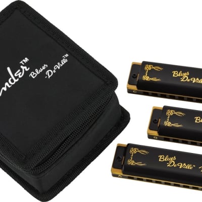 Fender Blues DeVille Harmonica PACK OF 3 with Case - Keys C, G, A image 5