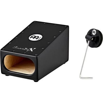 MEINL Acoustic Snare Stomp Box with L-Shaped Beater, Black image 1