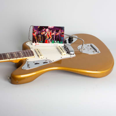 Fender  Jaguar Solid Body Electric Guitar (1966), ser. #183558, original black tolex hard shell case. image 7