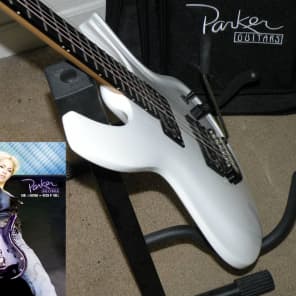 Ken Parker Guitar MaxxFly PDF60 white with original gig bag ready for new home needs nothing to play image 12