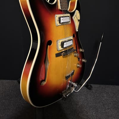 1960’s Stewart Burns Offset Style Hollowbody Guitar Sunburst Japan Made #305 image 4