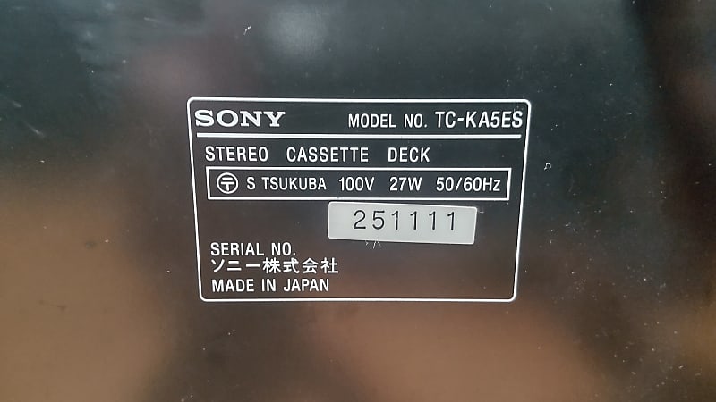 Sony TC-KA5ES Stereo Tape Deck