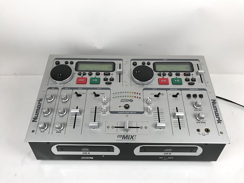 Numark Party Mix II DJ Controller with Built-in Light Show Bundle with  CMR-210 Stereo Breakout Cable - 3.5mm TRS Male to Left and Right RCA Male -  10