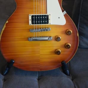 2011 Edwards/ESP E-LP 132 LTS/RE Jimmy Page Relic Model With Super Circuit Repaired Break image 2