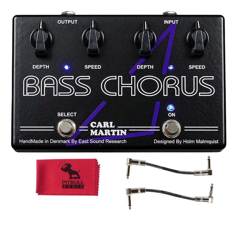 Carl Martin Bass Chorus Pedal w/ Patch Cables & Pitbull Audio Cloth