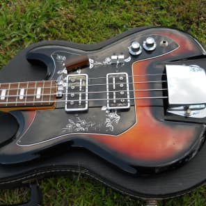 Vintage 60s Domino Teisco EB-120 Bass Guitar, Japan, 2 Pickup, Plays EXC, OHSC!! Free USA Shipping! image 7