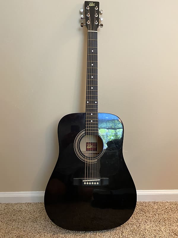 Rogue RA090 Concert Acoustic Guitar Black Rogue RA090 Reverb