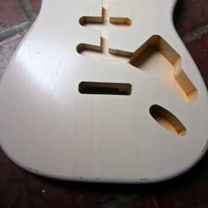 Stratocaster Body. One Piece White Pine, 'Mary Kay' Nitro Lacquer Finish Fits Fender Strat Neck image 2