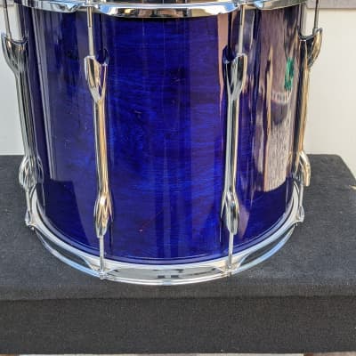 1990s Premier England Sapphire Blue Lacquer Finish 14 x 16" Mounted Tom - Looks And Sounds Great! image 3