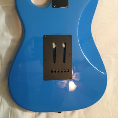 Electric Blue “Tom Delonge Style” Squier Stratocaster Partscaster image 2