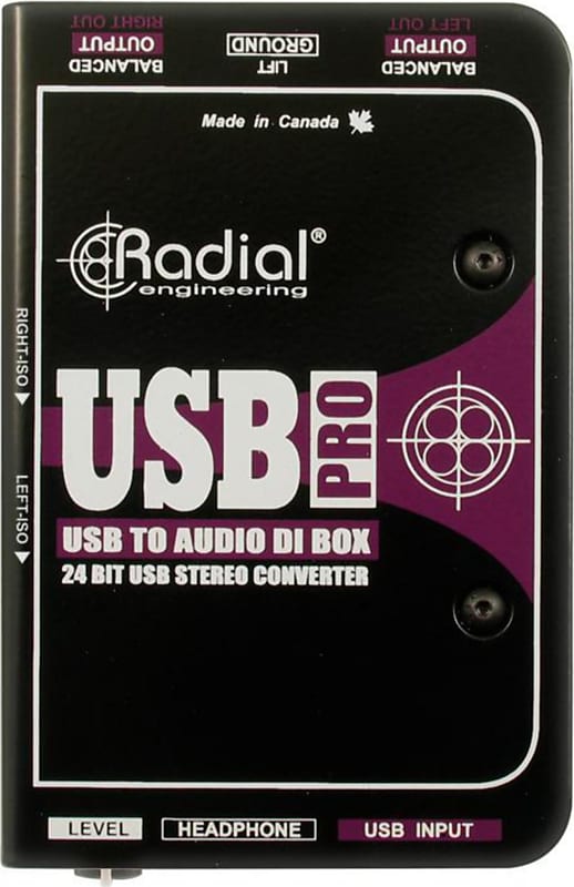 Radial R800 1050 USB-Pro Stereo USB Laptop DI image 1