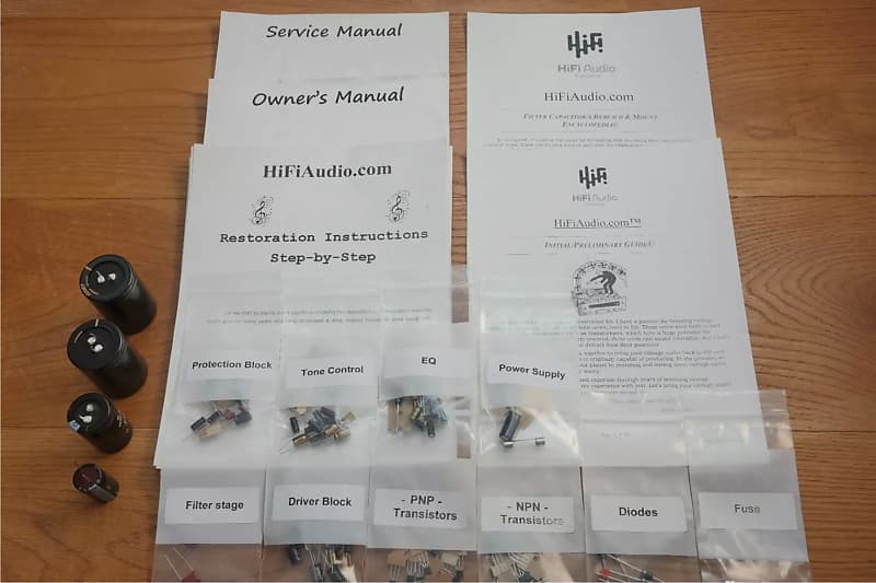 Sansui AU-6500 restoration kit filter capacitor repair rebuild fix  			