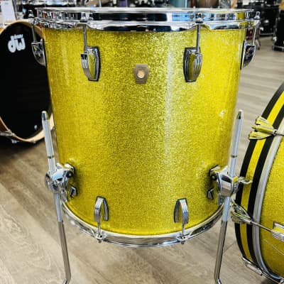 Ludwig Classic Maple 3-Piece Shell Pack 12/16/22 (Yellow Glitter) image 5