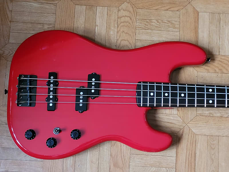 80's 1985 Fender Jazz Bass Special PJ 555 Japan in Rare RED color Duff style image 1