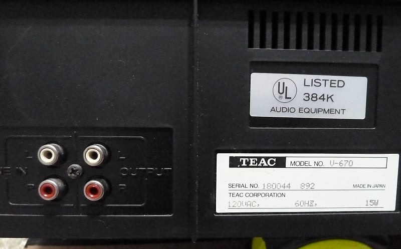 HIGH END TEAC V-670. THREE (3) HEAD CASSETTE DECK+SERVICED