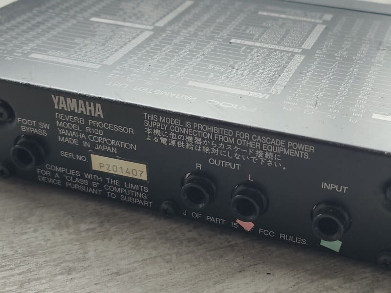 Yamaha R100 Reverb Processor Half Rack | eBay