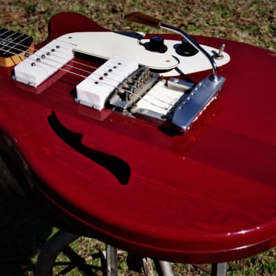 Micro-Frets Spacetone 1971 Red Transparent. VERY RARE. Excellent Guitar. MicroFrets custom guitar. image 6