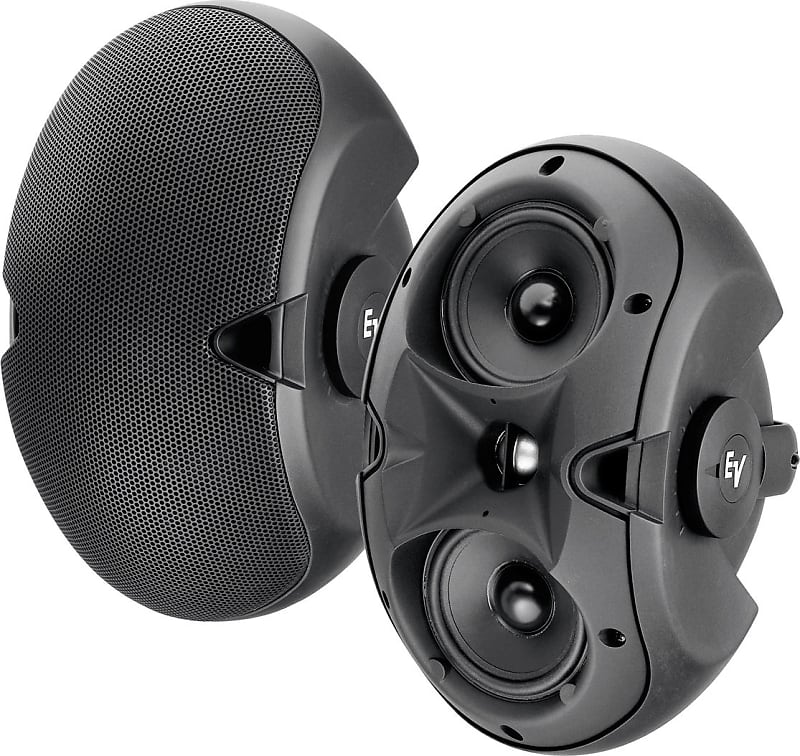 Electro-Voice EVID 4.2T Dual 4" Two-Way Surface-Mount Loudspeaker With Transformer, Black, (Pair) image 1