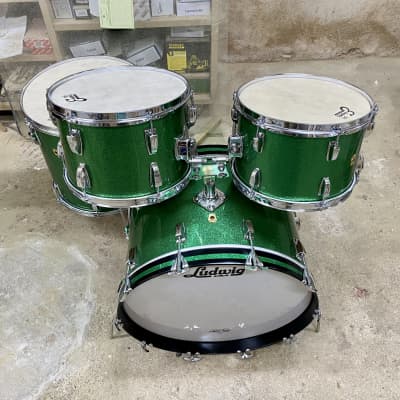 Ludwig Hollywood 1969 Green sparkle image 4