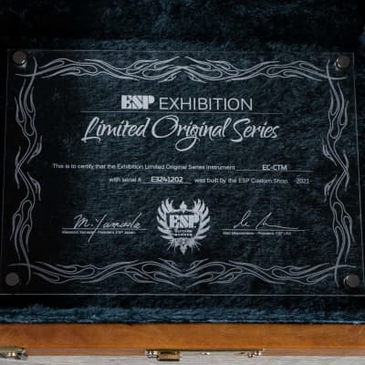 ESP Eclipse Guitar, Exhibition Limited Original Series, Ebony, Buckeye Burl image 14