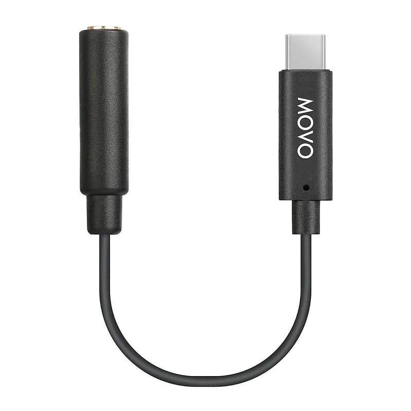 Movo Photo UCMA-1 USB-C Male to Female 3.5mm TRS Microphone Adapter Cable, 5.5 image 1