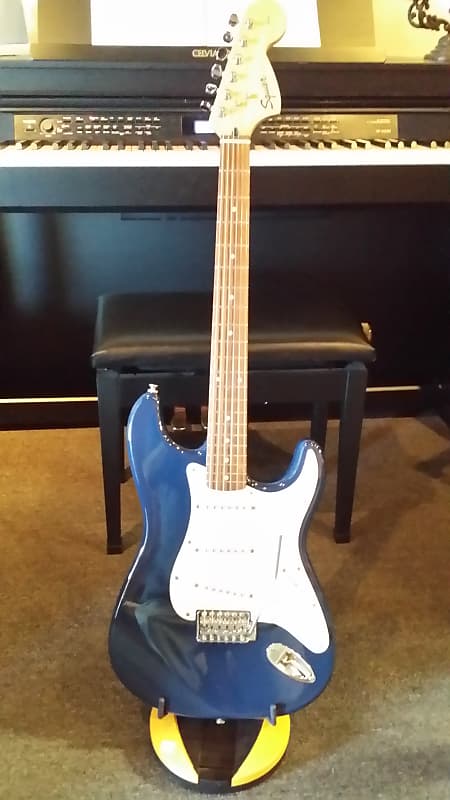 Fender 20th Anniversary Squier Strat 2002 Dark Blue | Reverb