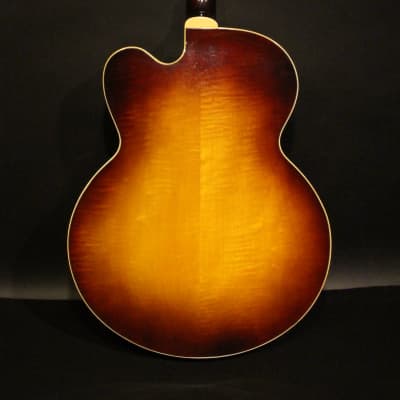 1957 Gibson L-5 C acoustic archtop in sunburst with original case and extra pickguard with pickup image 2