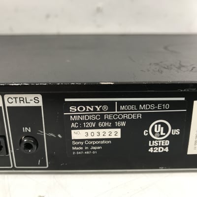 Sony MDS-E10 Minidisc Player/Recorder Rack Mount Bild 7