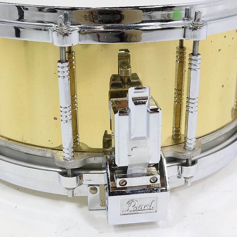 Pearl B-914D Free-Floating Brass 14x6.5" Snare Drum (1st Gen) 1983 - 1991 image 3